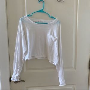 Free People Cropped Raglan Sleeve Pocket Tee
